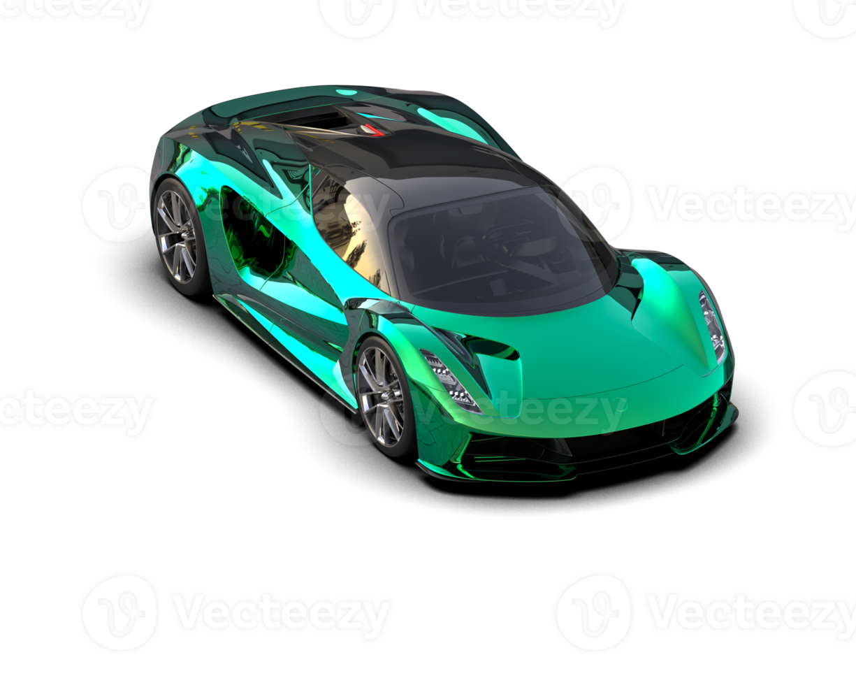 Realistic sport car isolated on background. 3d rendering - illustration png