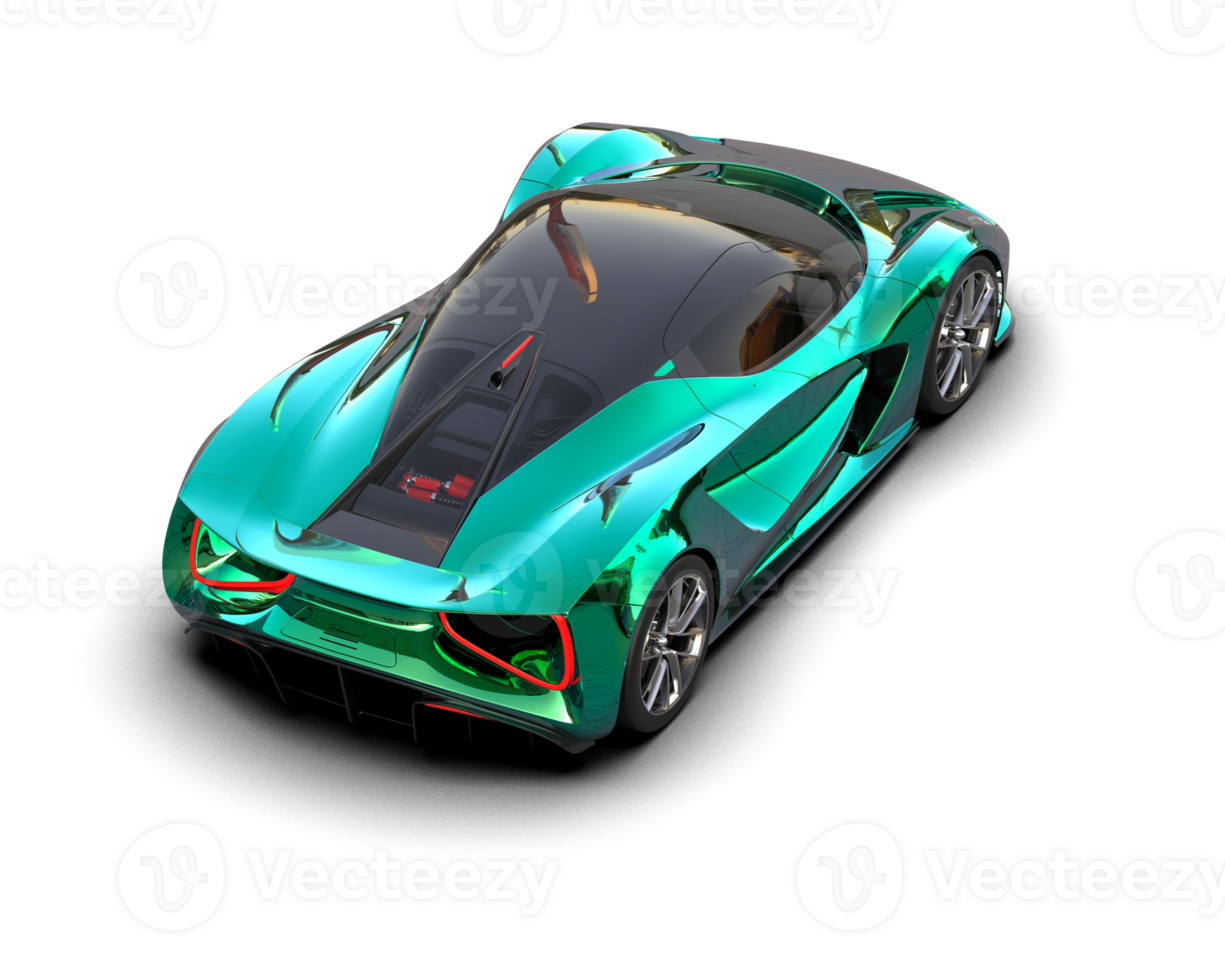 Realistic sport car isolated on background. 3d rendering - illustration png