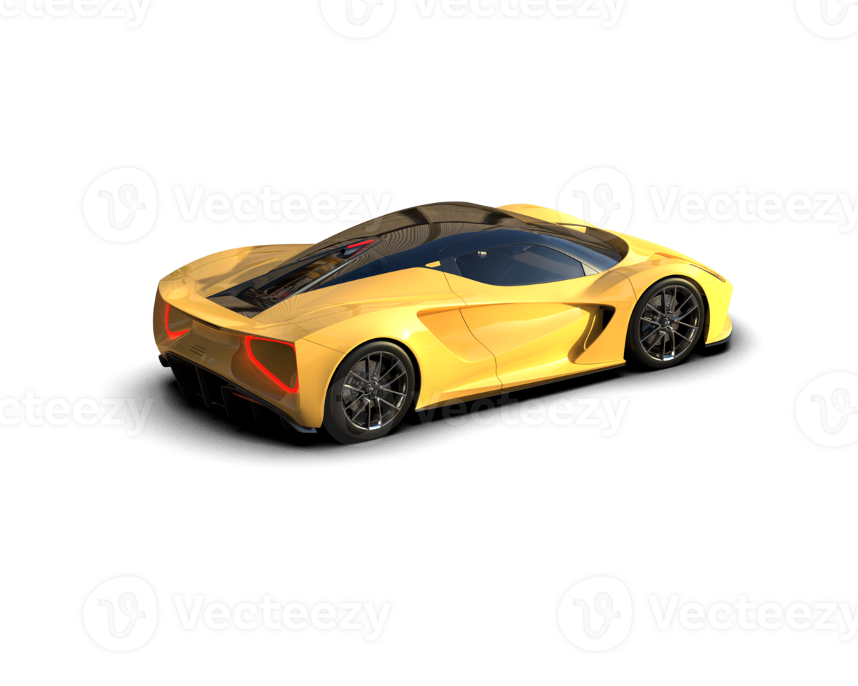 Realistic sport car isolated on background. 3d rendering - illustration png