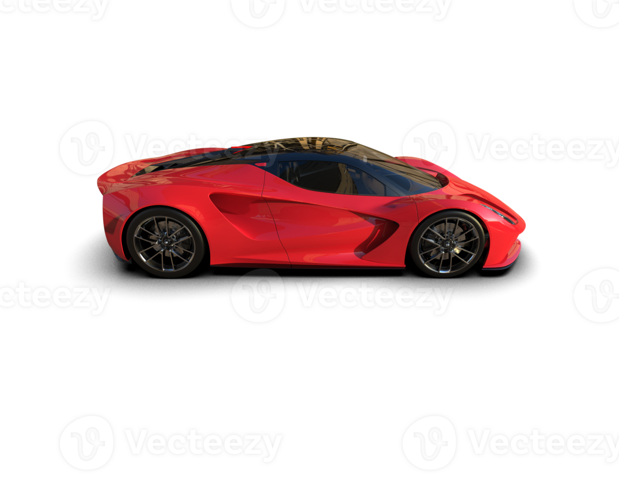 Realistic sport car isolated on background. 3d rendering - illustration png