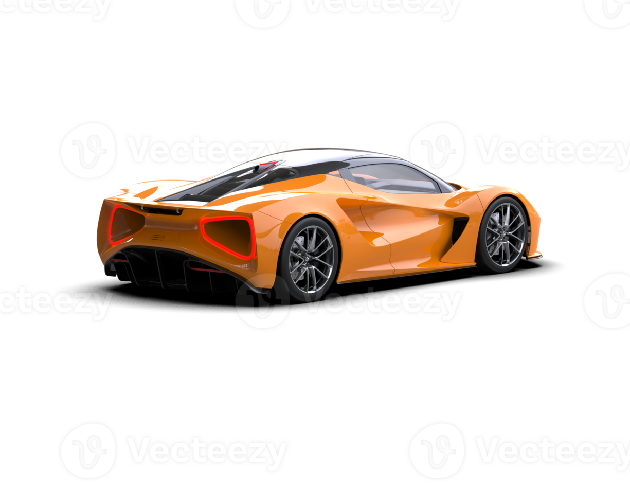 Realistic sport car isolated on background. 3d rendering - illustration png