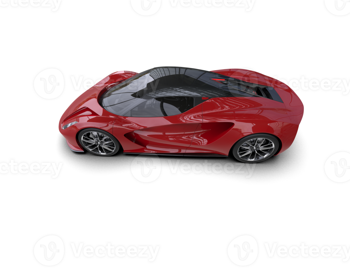 Realistic sport car isolated on background. 3d rendering - illustration png
