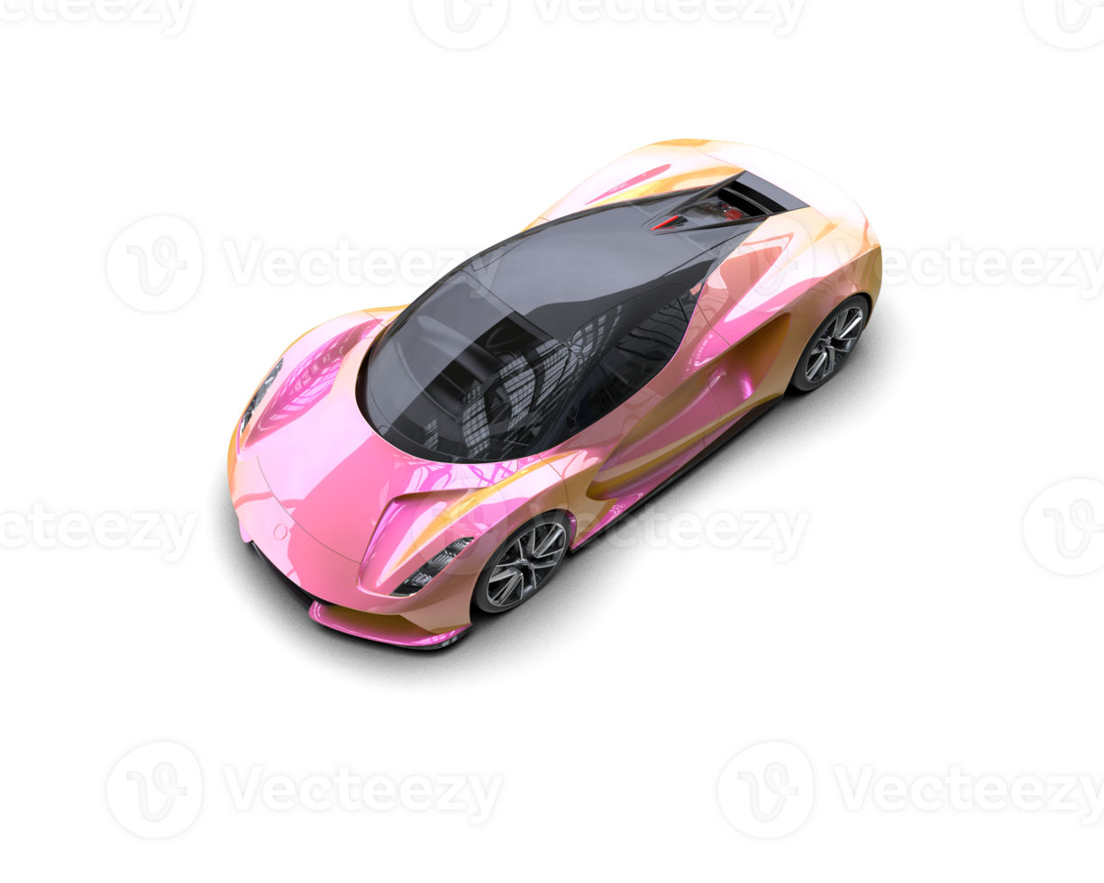 Realistic sport car isolated on background. 3d rendering - illustration png