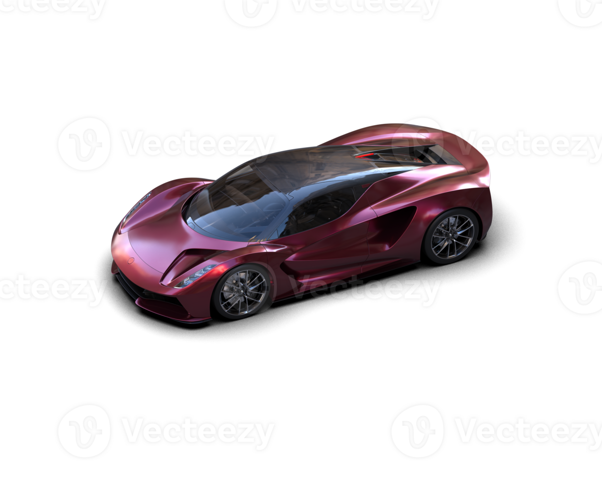 Realistic sport car isolated on background. 3d rendering - illustration png