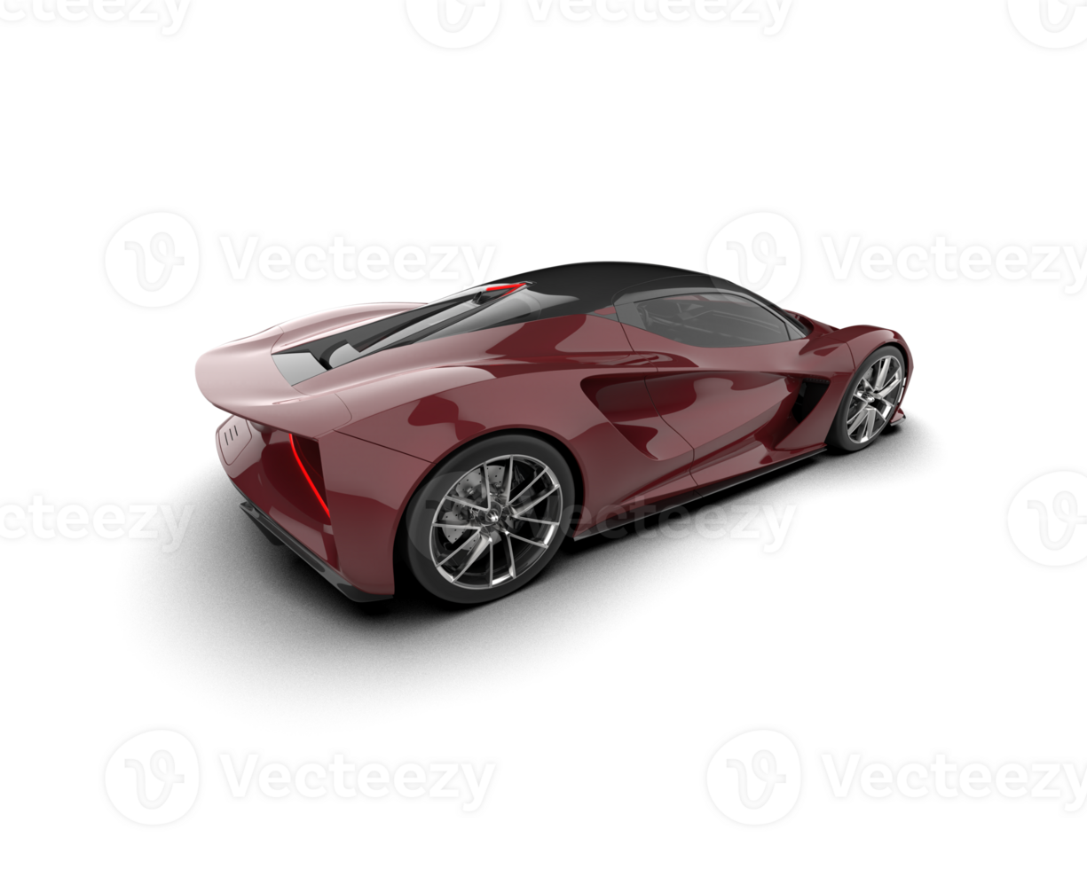 Realistic sport car isolated on background. 3d rendering - illustration png