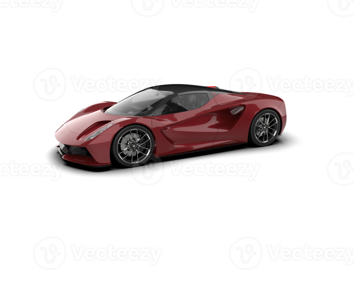Realistic sport car isolated on background. 3d rendering - illustration png