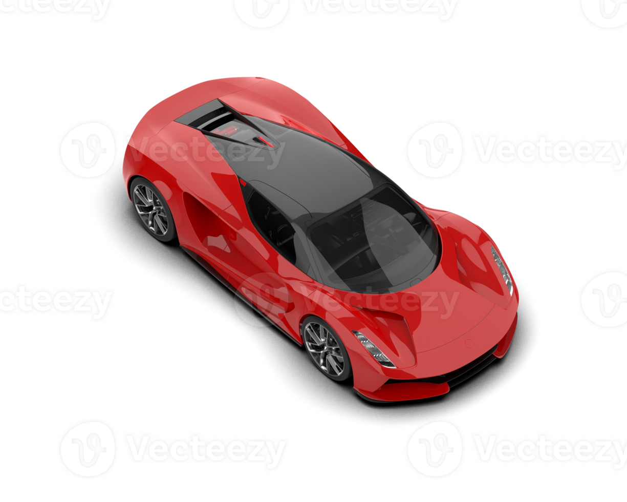 Realistic sport car isolated on background. 3d rendering - illustration png