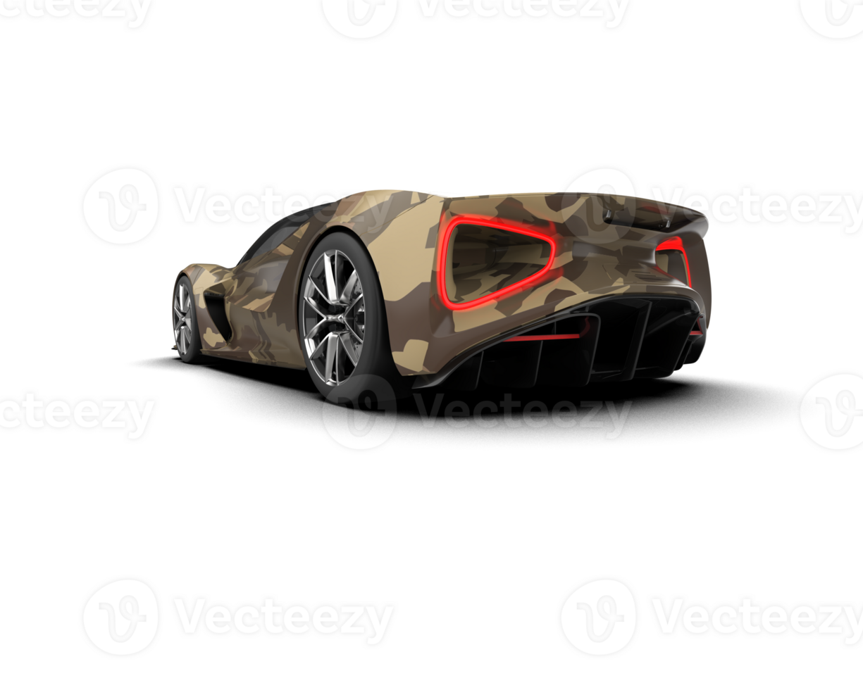 Realistic sport car isolated on background. 3d rendering - illustration png