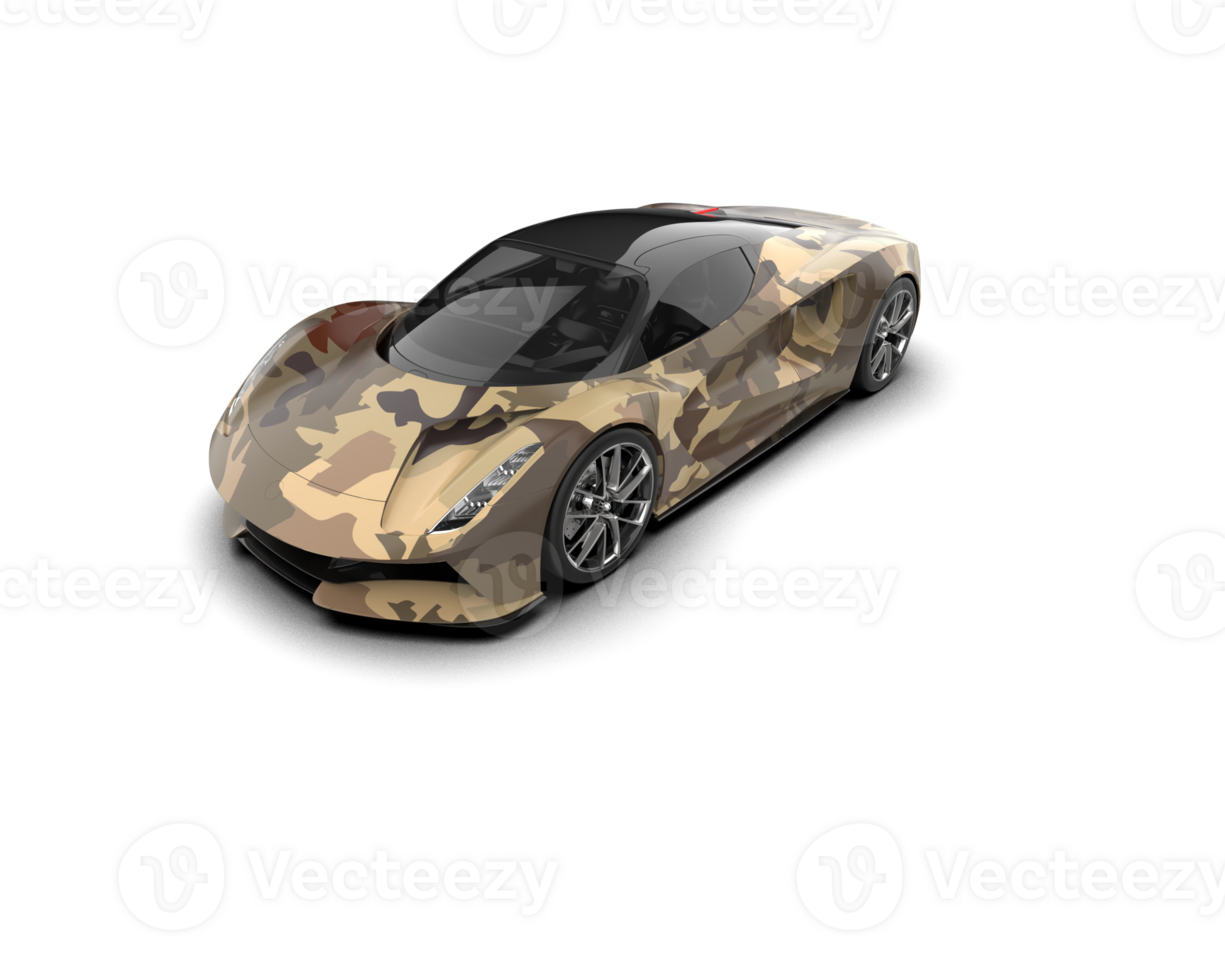 Realistic sport car isolated on background. 3d rendering - illustration png