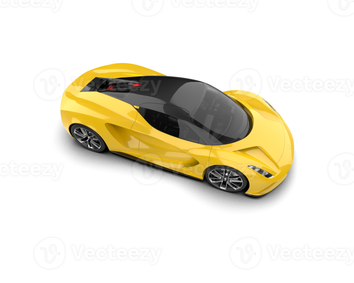 Realistic sport car isolated on background. 3d rendering - illustration png