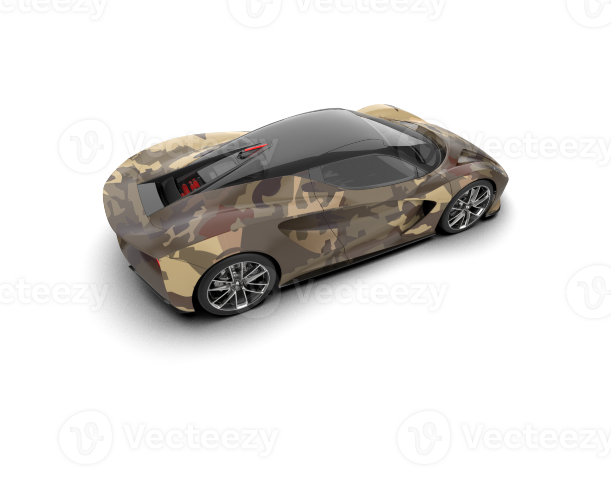 Realistic sport car isolated on background. 3d rendering - illustration png