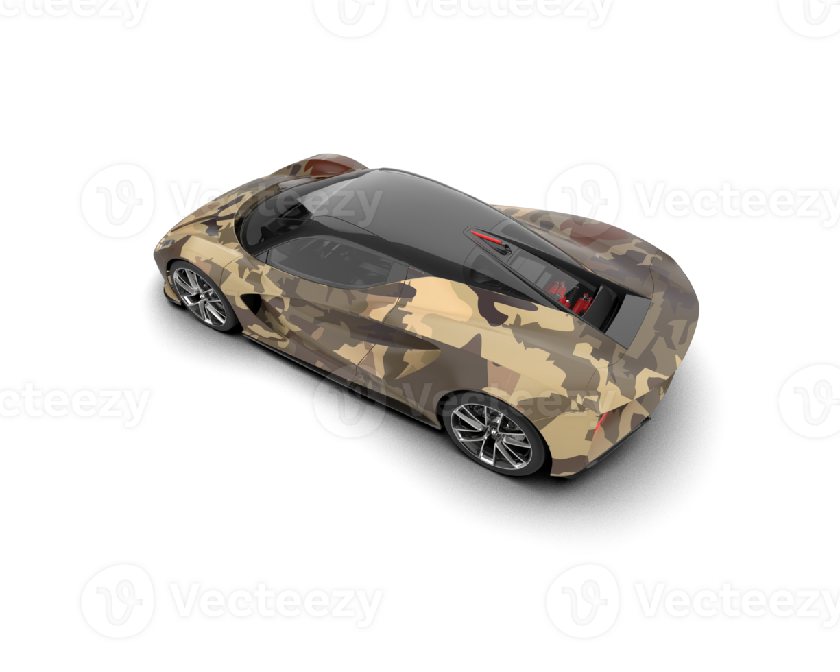 Realistic sport car isolated on background. 3d rendering - illustration png