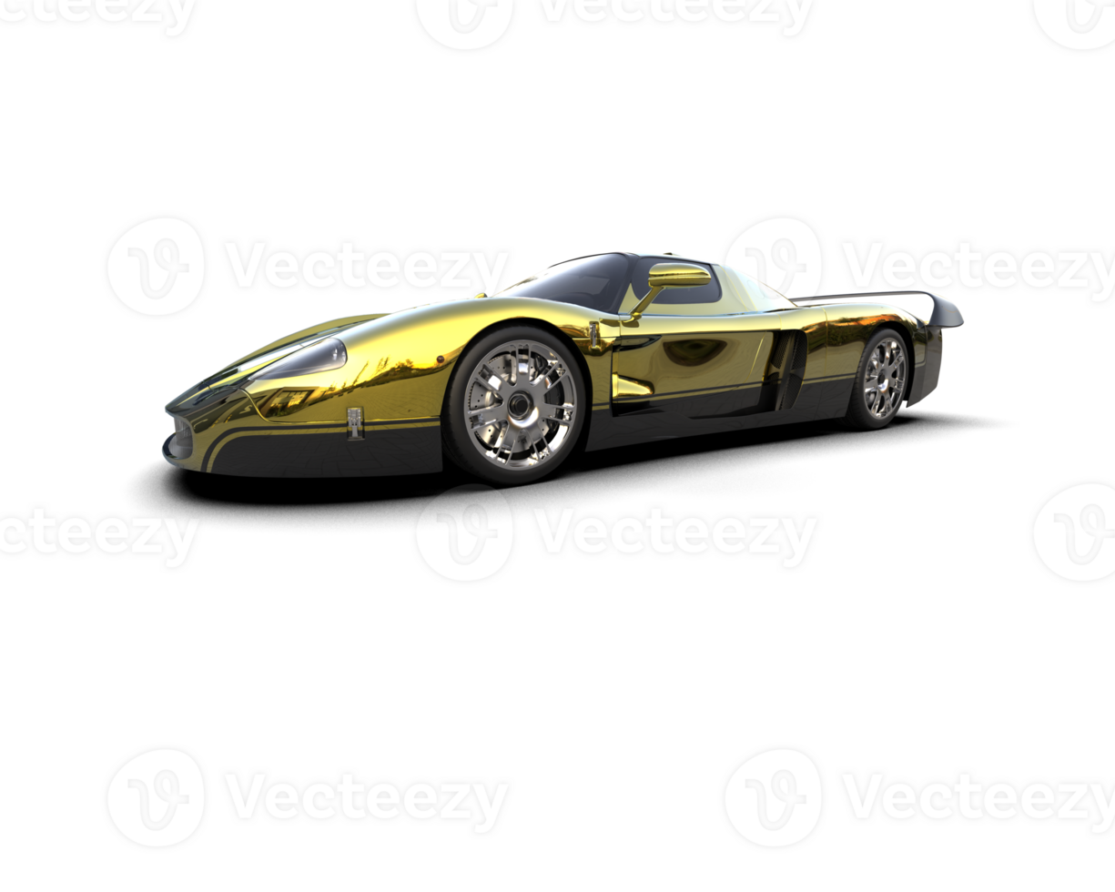 Realistic sport car isolated on background. 3d rendering - illustration png