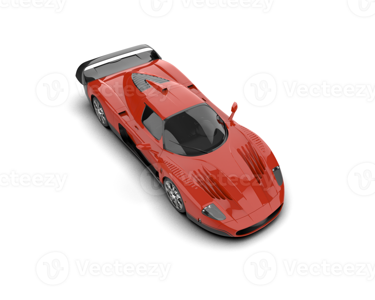 Realistic sport car isolated on background. 3d rendering - illustration png