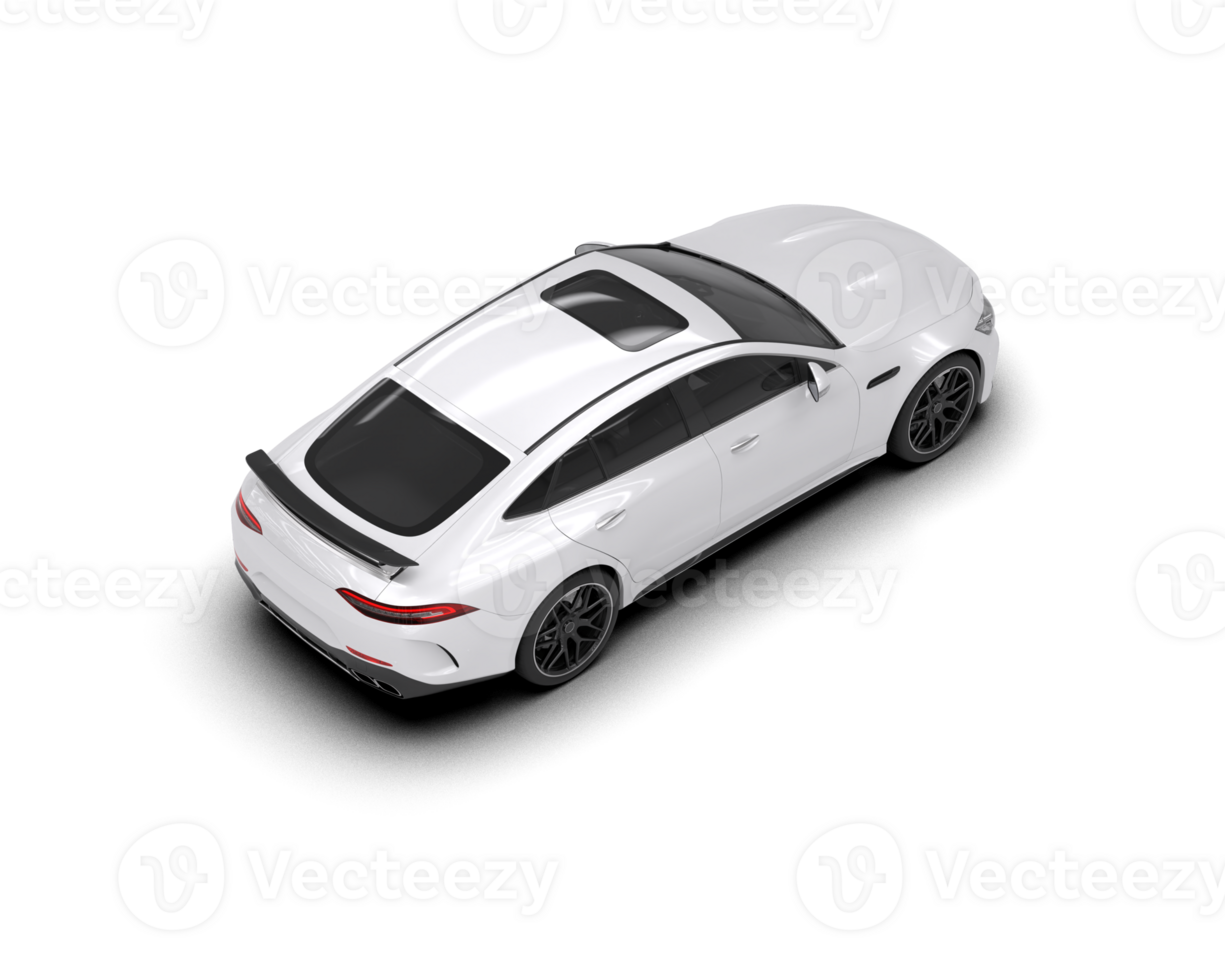 Realistic sport car isolated on background. 3d rendering - illustration png
