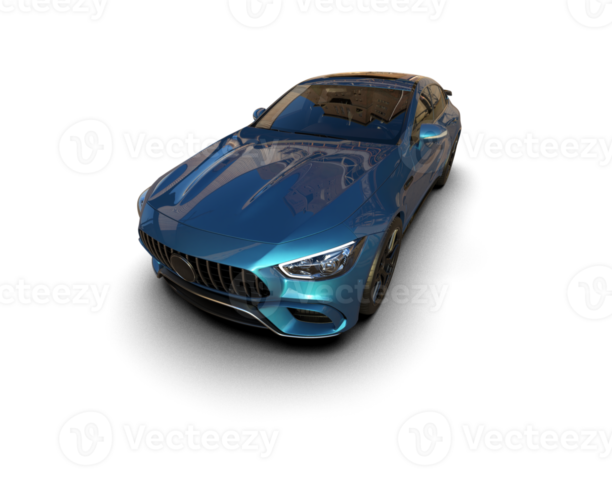 Realistic sport car isolated on background. 3d rendering - illustration png