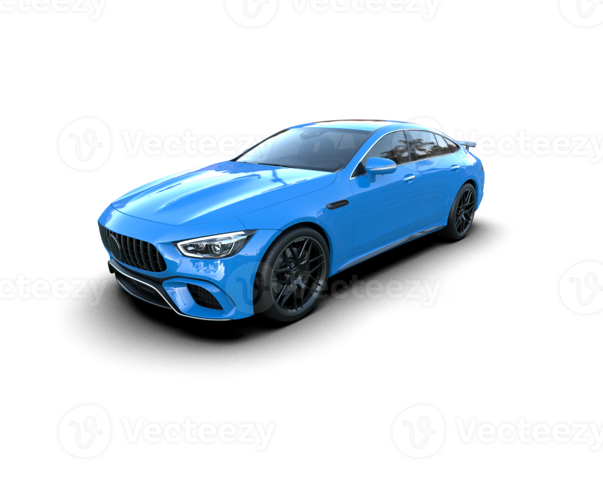 Realistic sport car isolated on background. 3d rendering - illustration png