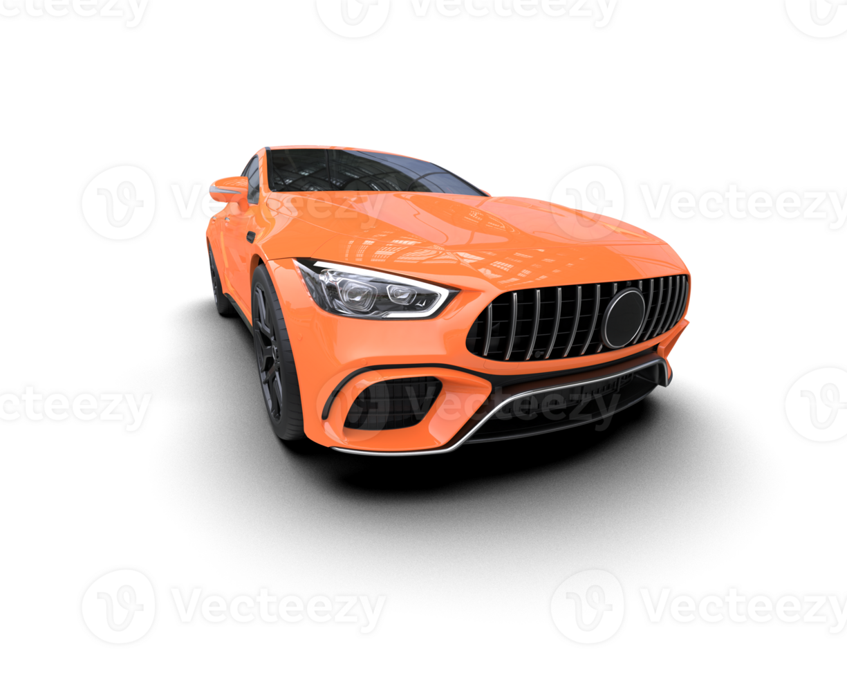 Realistic sport car isolated on background. 3d rendering - illustration png