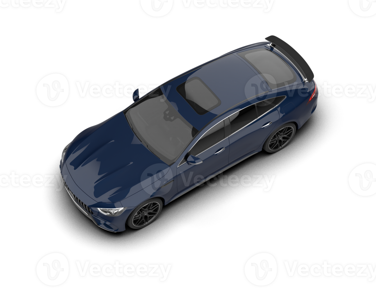 Realistic sport car isolated on background. 3d rendering - illustration png