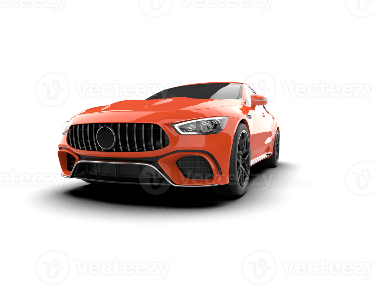 Realistic sport car isolated on background. 3d rendering - illustration png