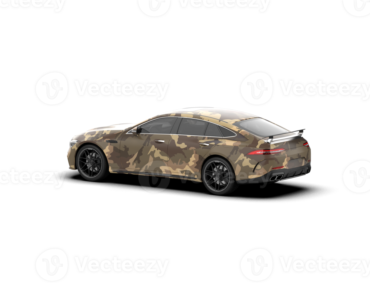 Realistic sport car isolated on background. 3d rendering - illustration png