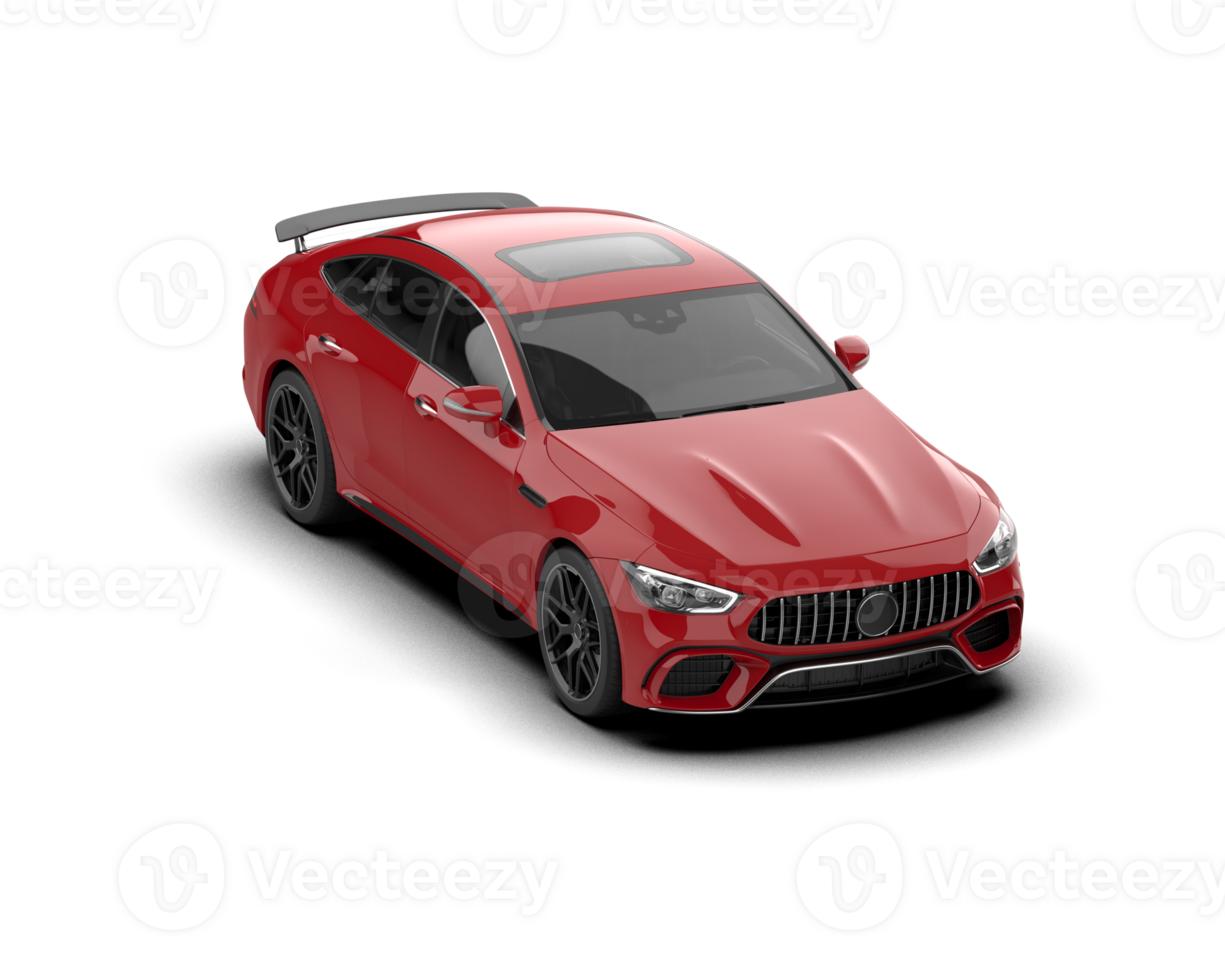 Realistic sport car isolated on background. 3d rendering - illustration png