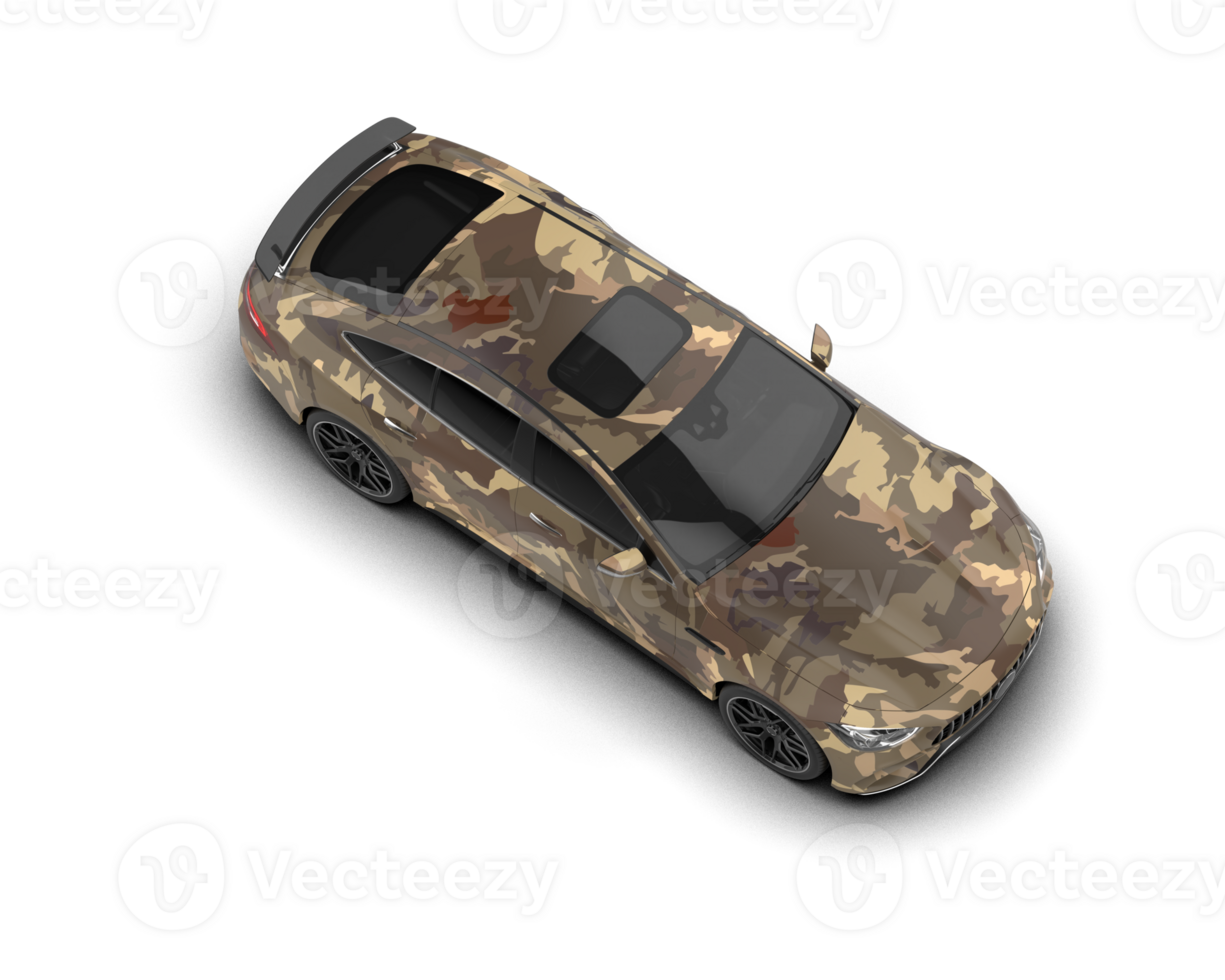 Realistic sport car isolated on background. 3d rendering - illustration png