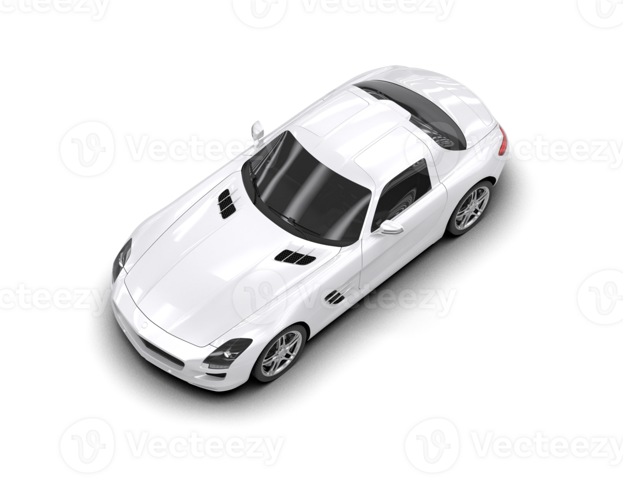 Realistic sport car isolated on background. 3d rendering - illustration png