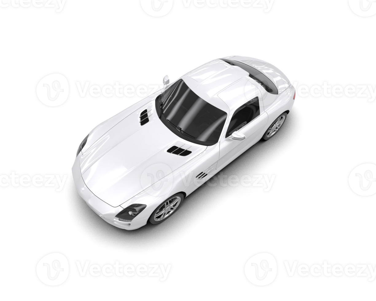 Realistic sport car isolated on background. 3d rendering - illustration png