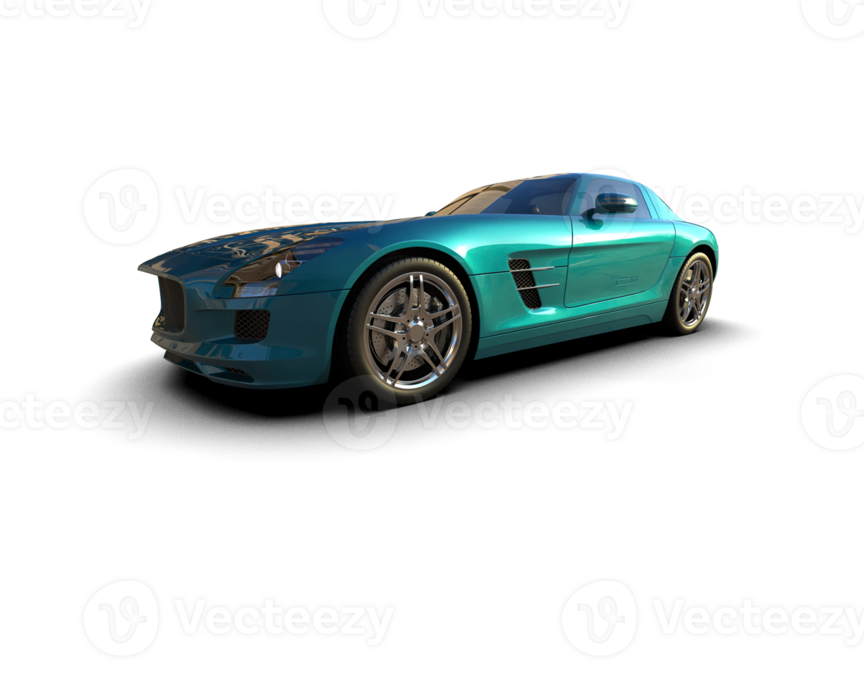 Realistic sport car isolated on background. 3d rendering - illustration png