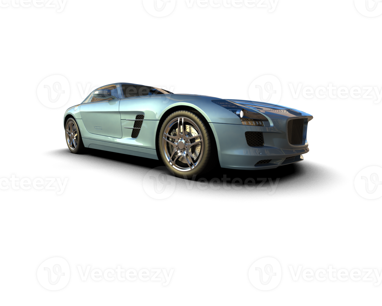 Realistic sport car isolated on background. 3d rendering - illustration png