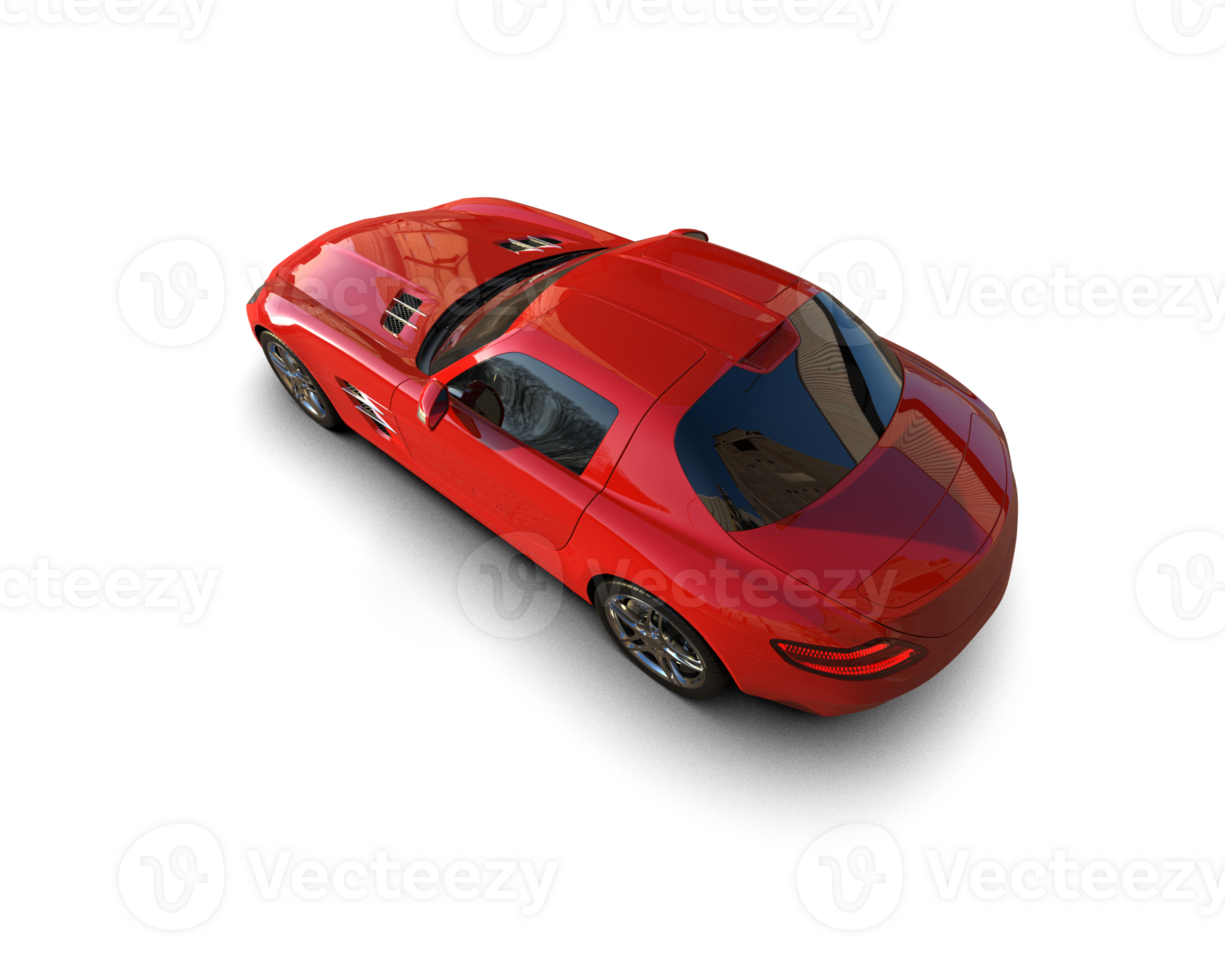 Realistic sport car isolated on background. 3d rendering - illustration png