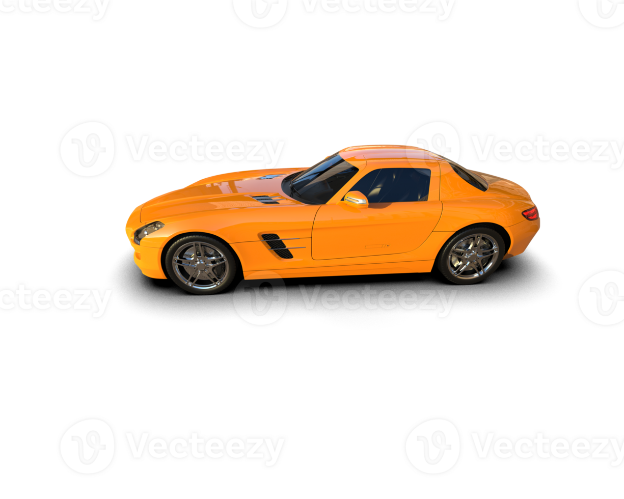Realistic sport car isolated on background. 3d rendering - illustration png