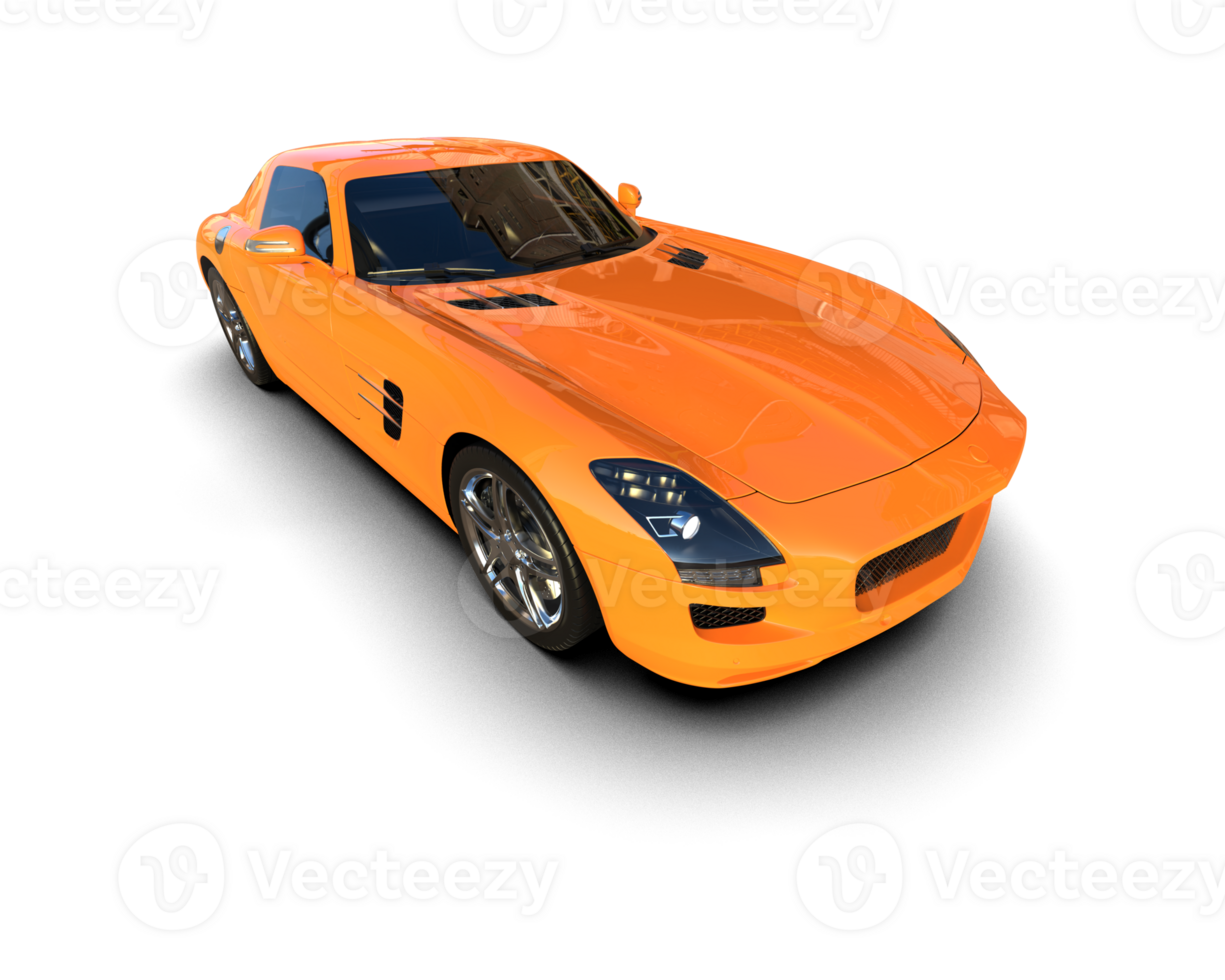 Realistic sport car isolated on background. 3d rendering - illustration png