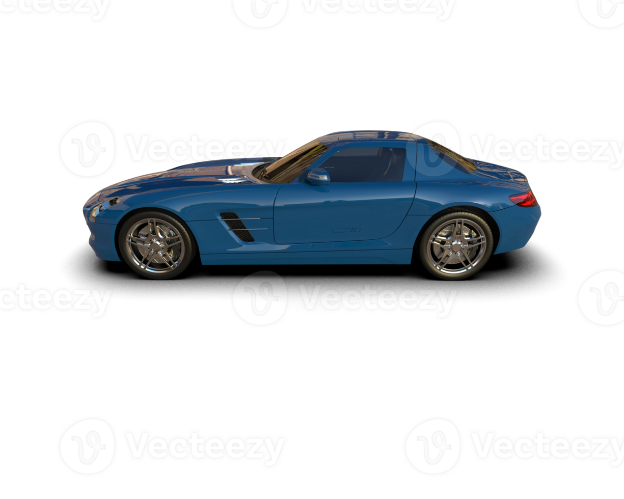 Realistic sport car isolated on background. 3d rendering - illustration png