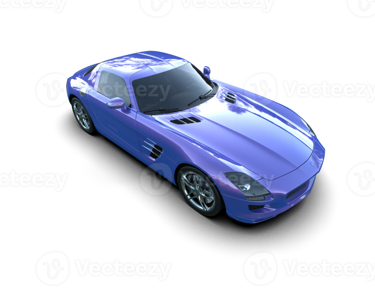Realistic sport car isolated on background. 3d rendering - illustration png