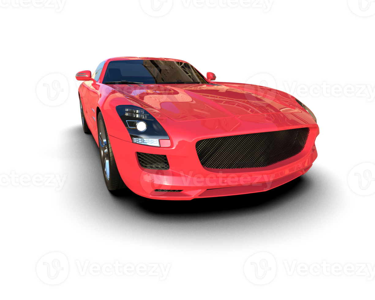 Realistic sport car isolated on background. 3d rendering - illustration png