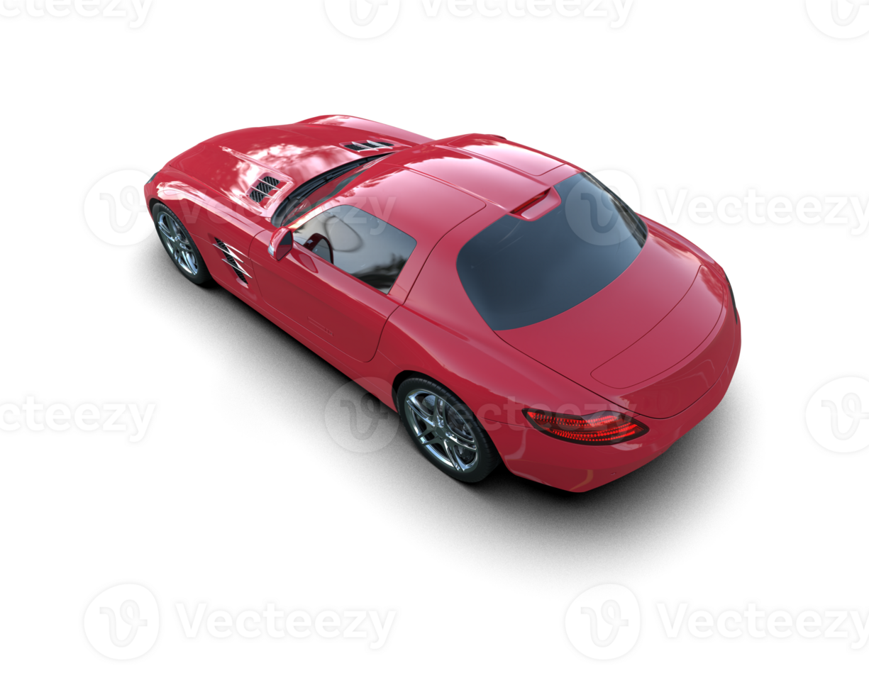Realistic sport car isolated on background. 3d rendering - illustration png