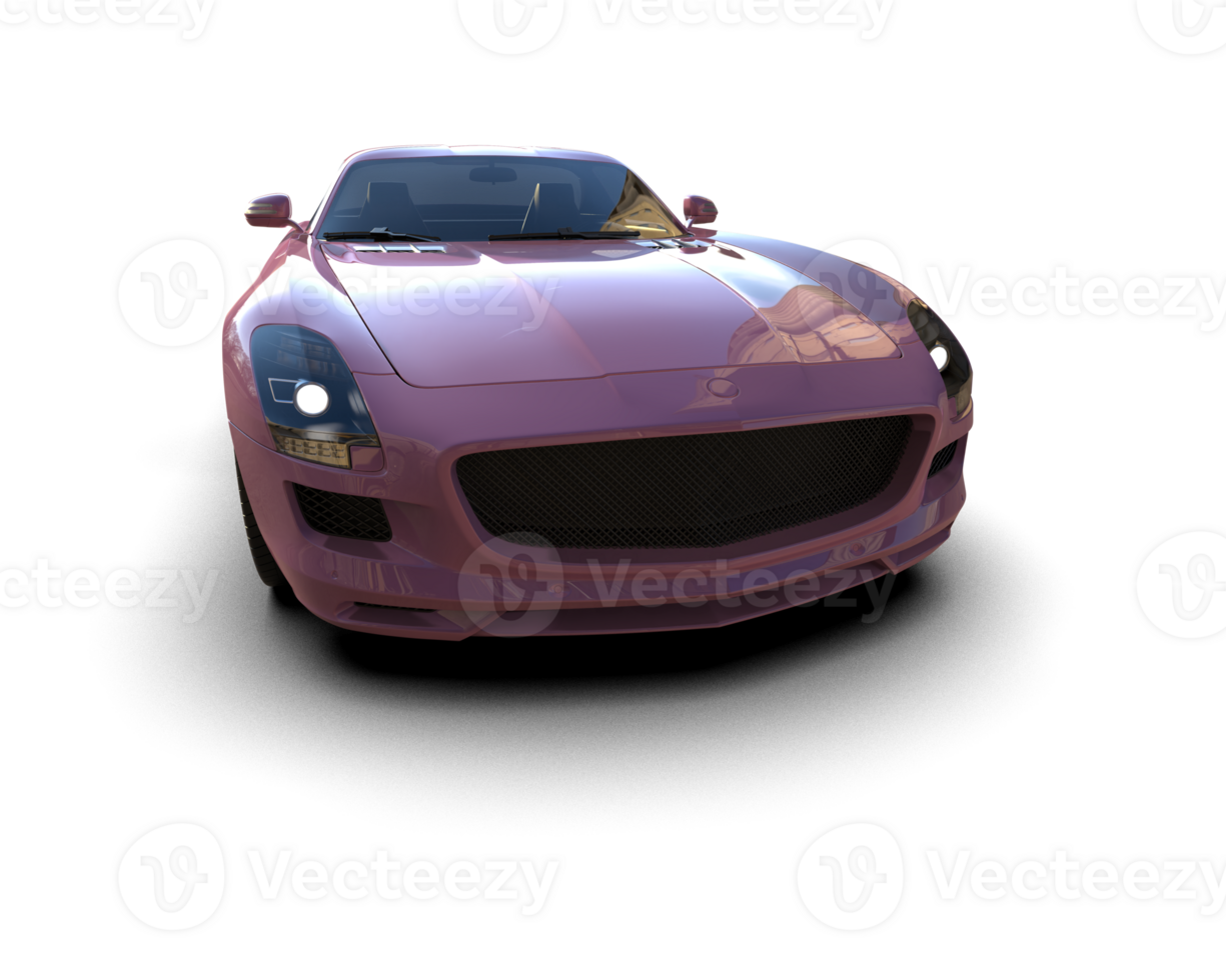 Realistic sport car isolated on background. 3d rendering - illustration png