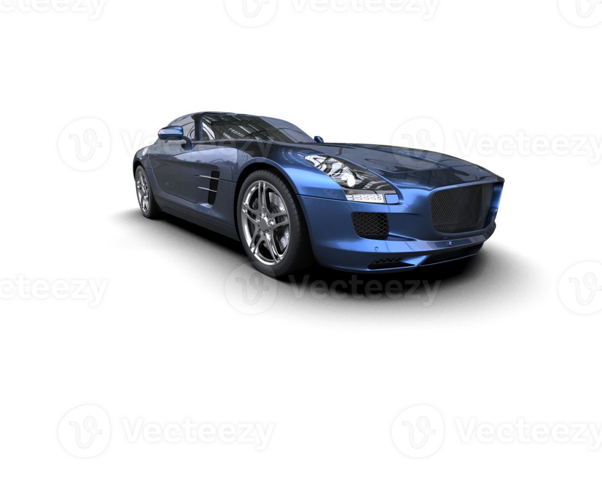 Realistic sport car isolated on background. 3d rendering - illustration png
