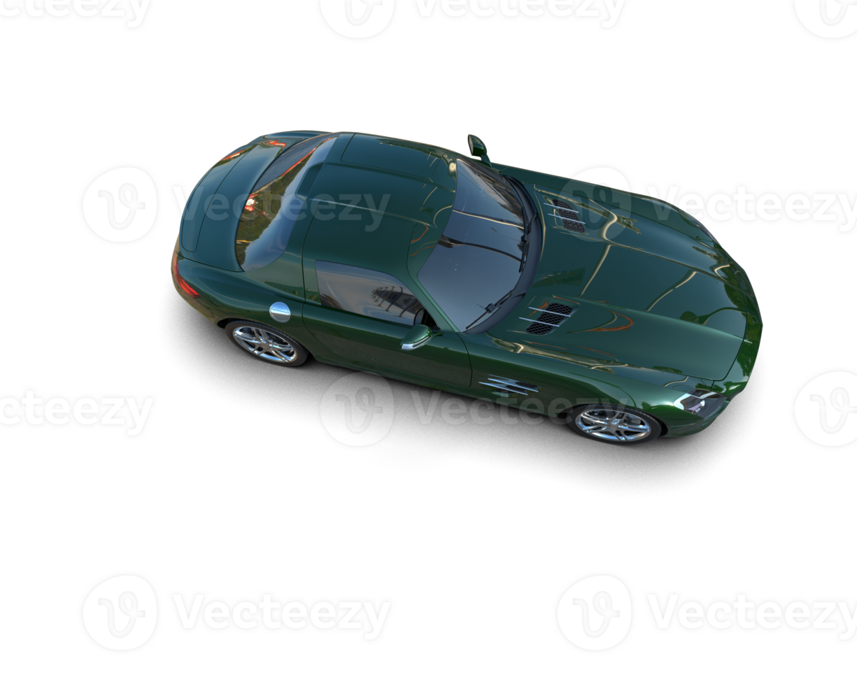 Realistic sport car isolated on background. 3d rendering - illustration png