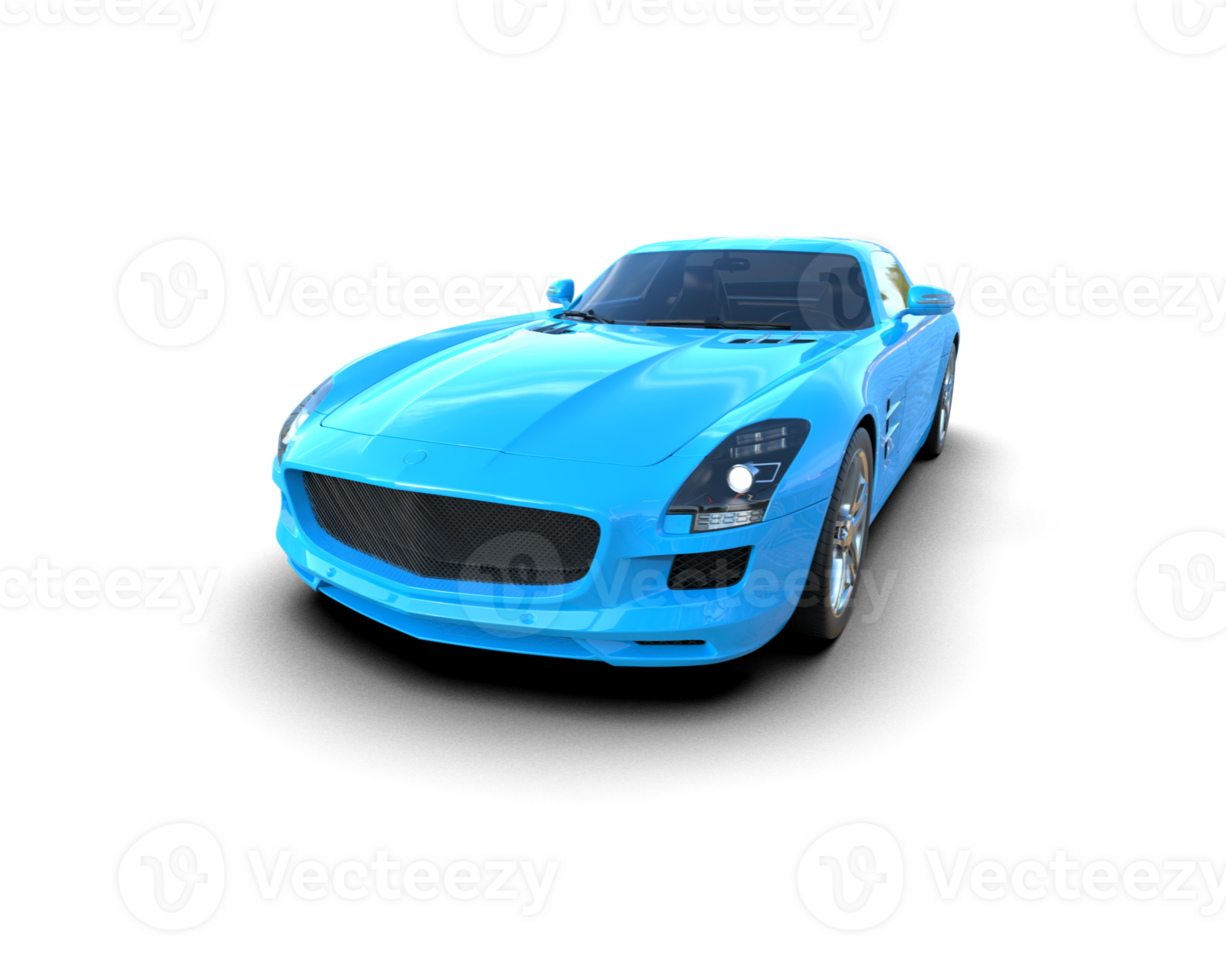 Realistic sport car isolated on background. 3d rendering - illustration png