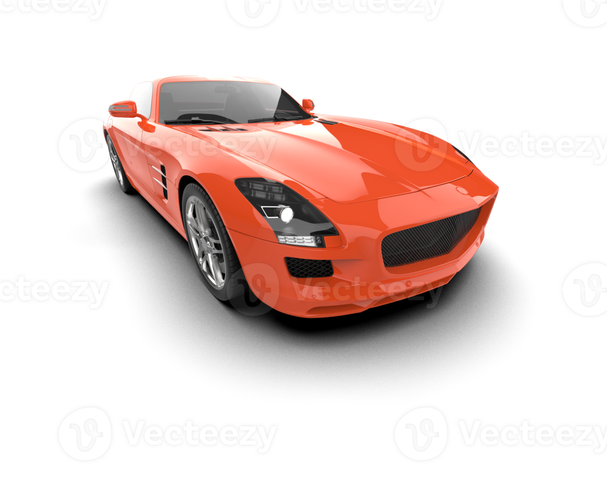Realistic sport car isolated on background. 3d rendering - illustration png