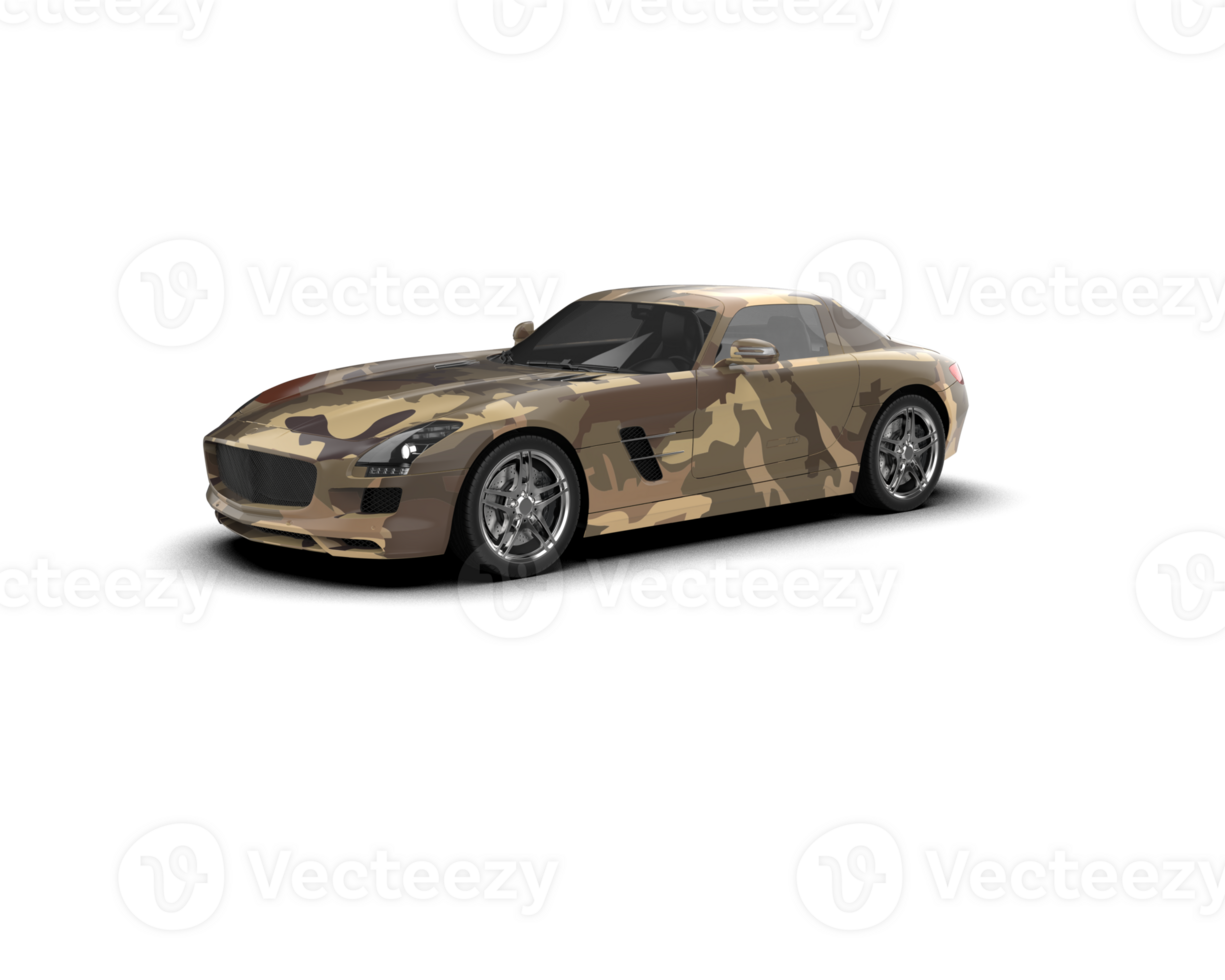 Realistic sport car isolated on background. 3d rendering - illustration png