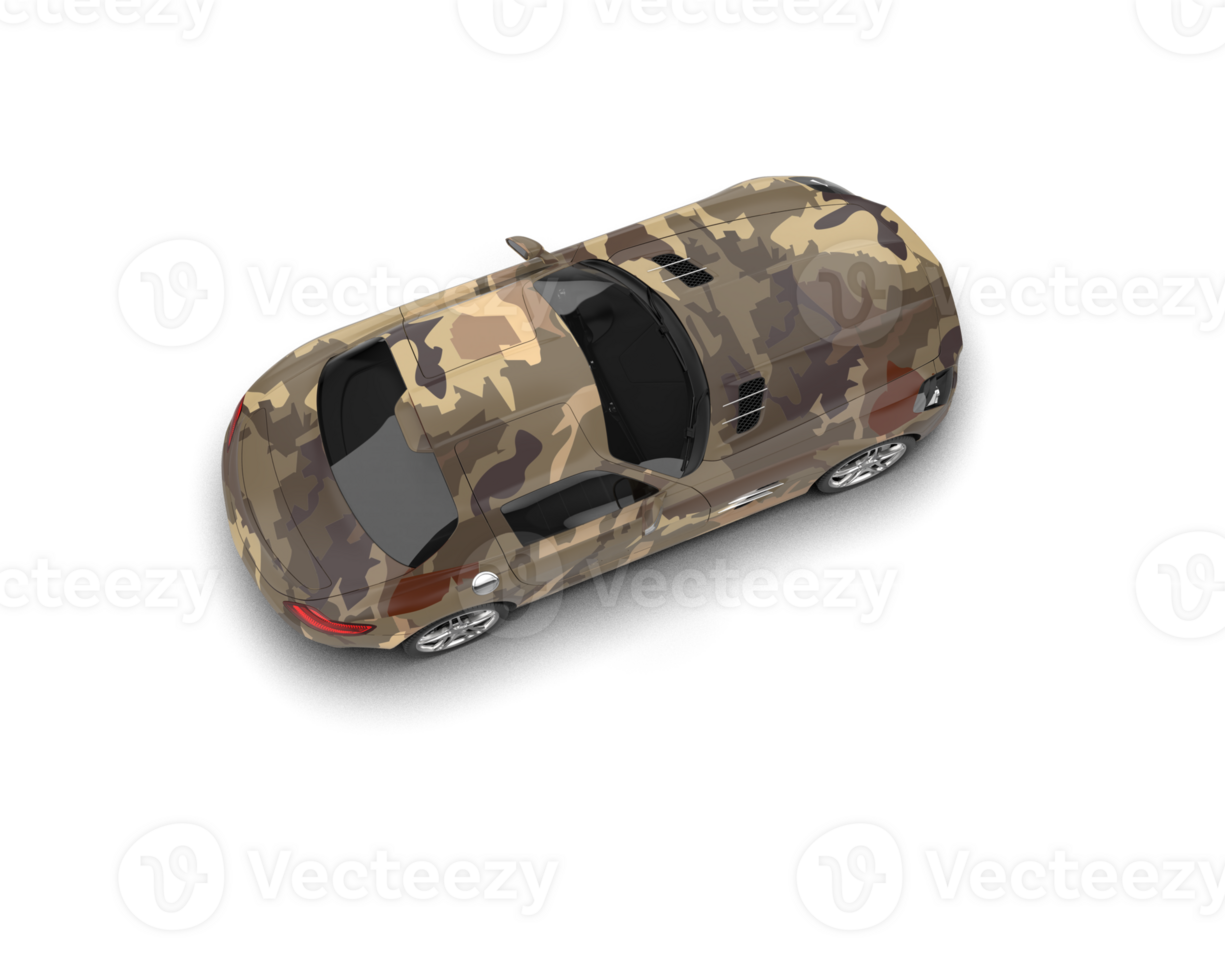 Realistic sport car isolated on background. 3d rendering - illustration png