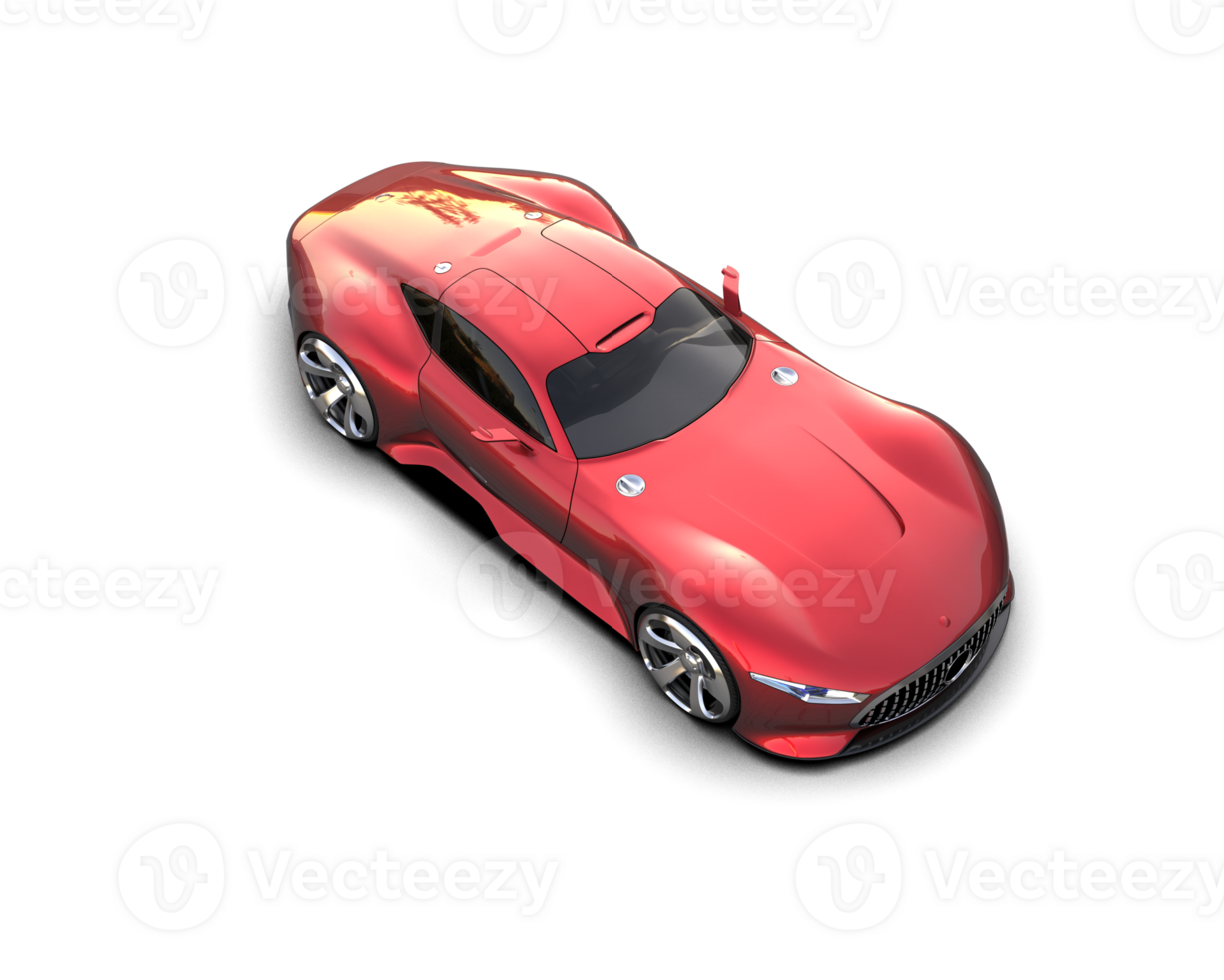Realistic sport car isolated on background. 3d rendering - illustration png