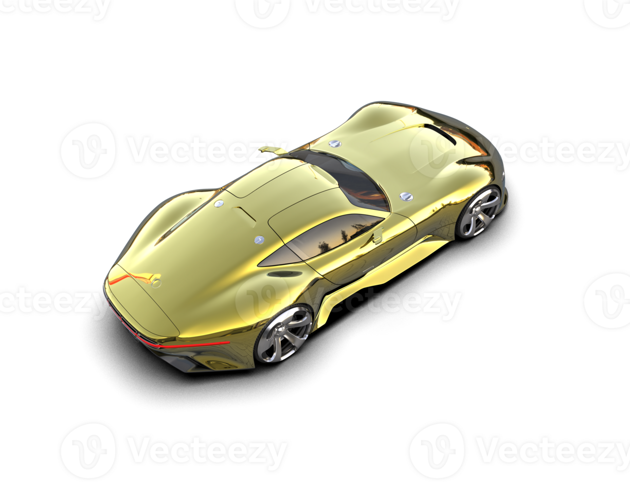 Realistic sport car isolated on background. 3d rendering - illustration png