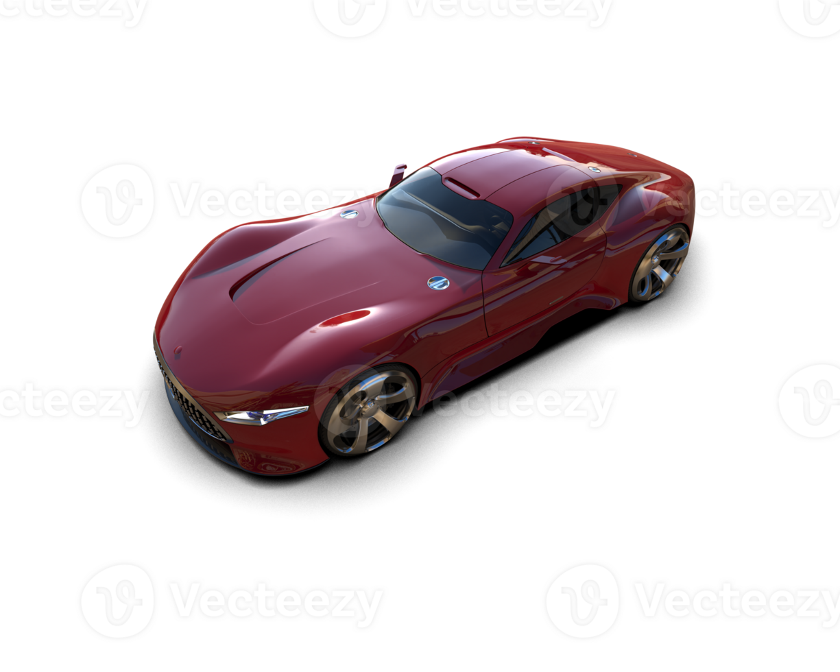 Realistic sport car isolated on background. 3d rendering - illustration png