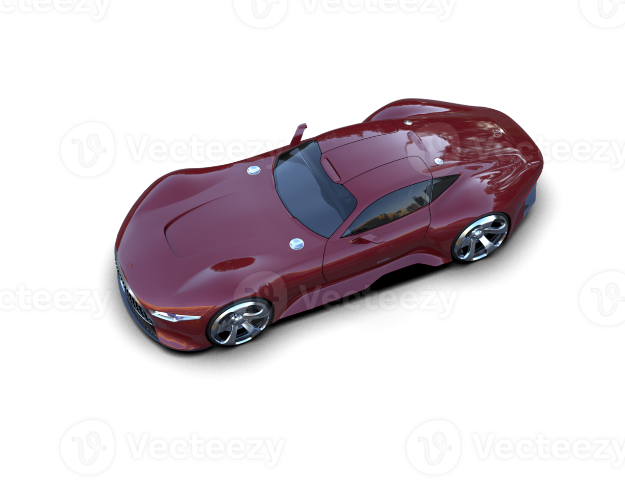Realistic sport car isolated on background. 3d rendering - illustration png