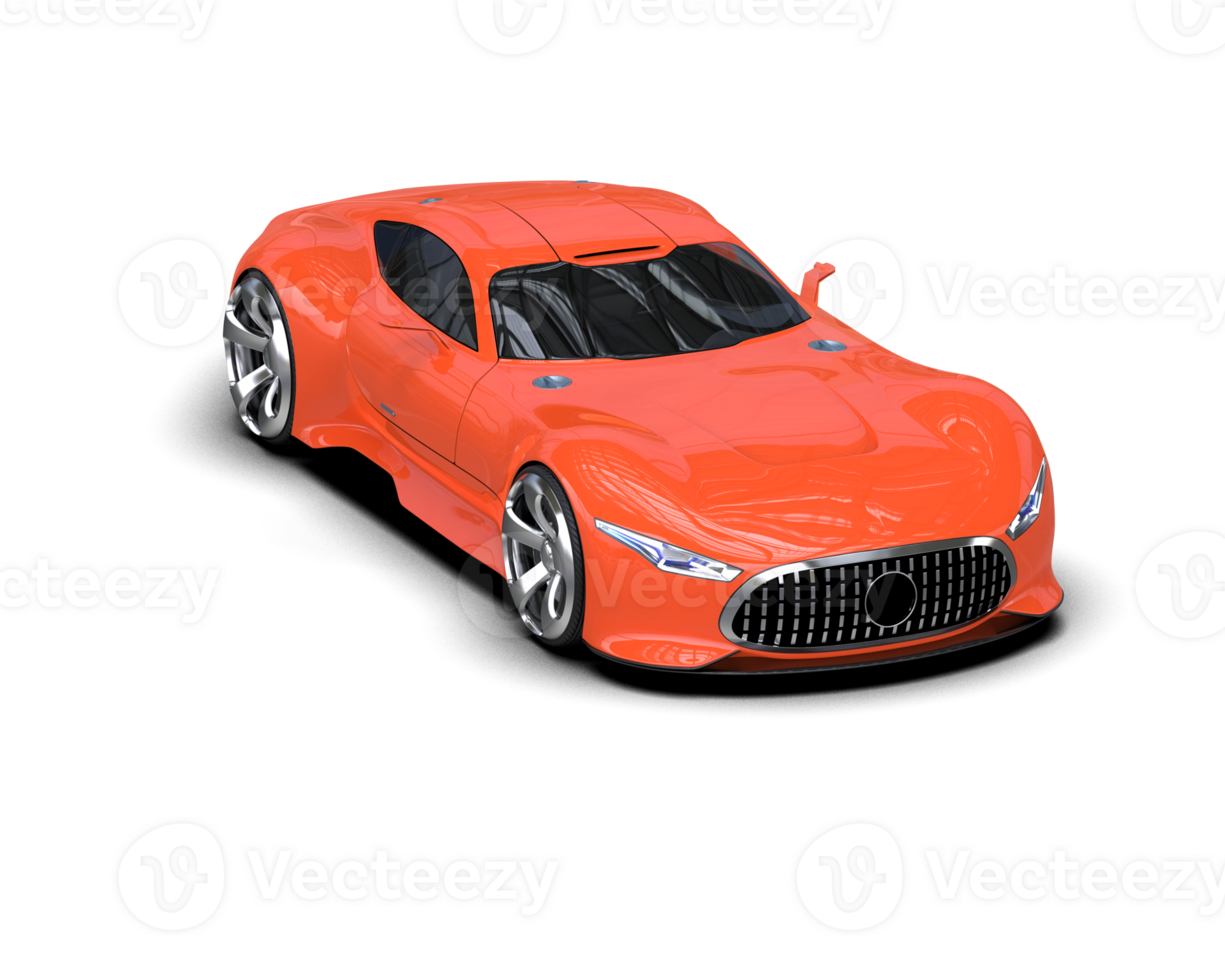 Realistic sport car isolated on background. 3d rendering - illustration png